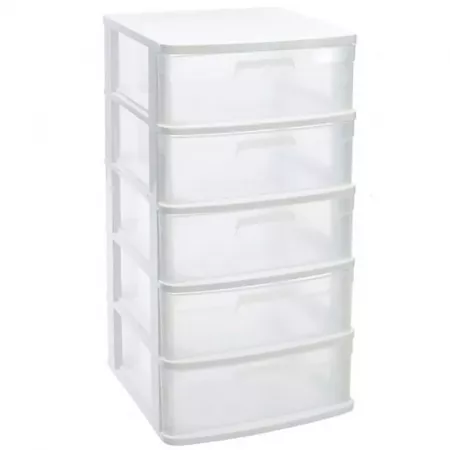 Cajonera 5 Cajones Sena Blanca, Resistente y Espaciosa Cajonera 5 Cajones Sena Blanca, Resistente y Espaciosa