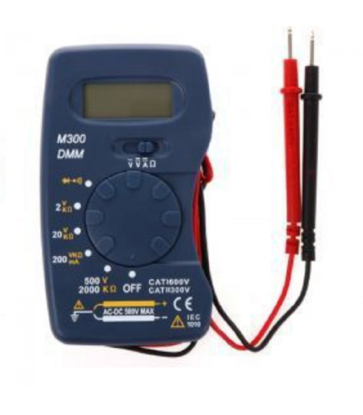 Multimetro eléctrico M300, tester digital, voltímetro, amperímetro,  trabajos de electricidad, conexiones, polímetro, medidor de