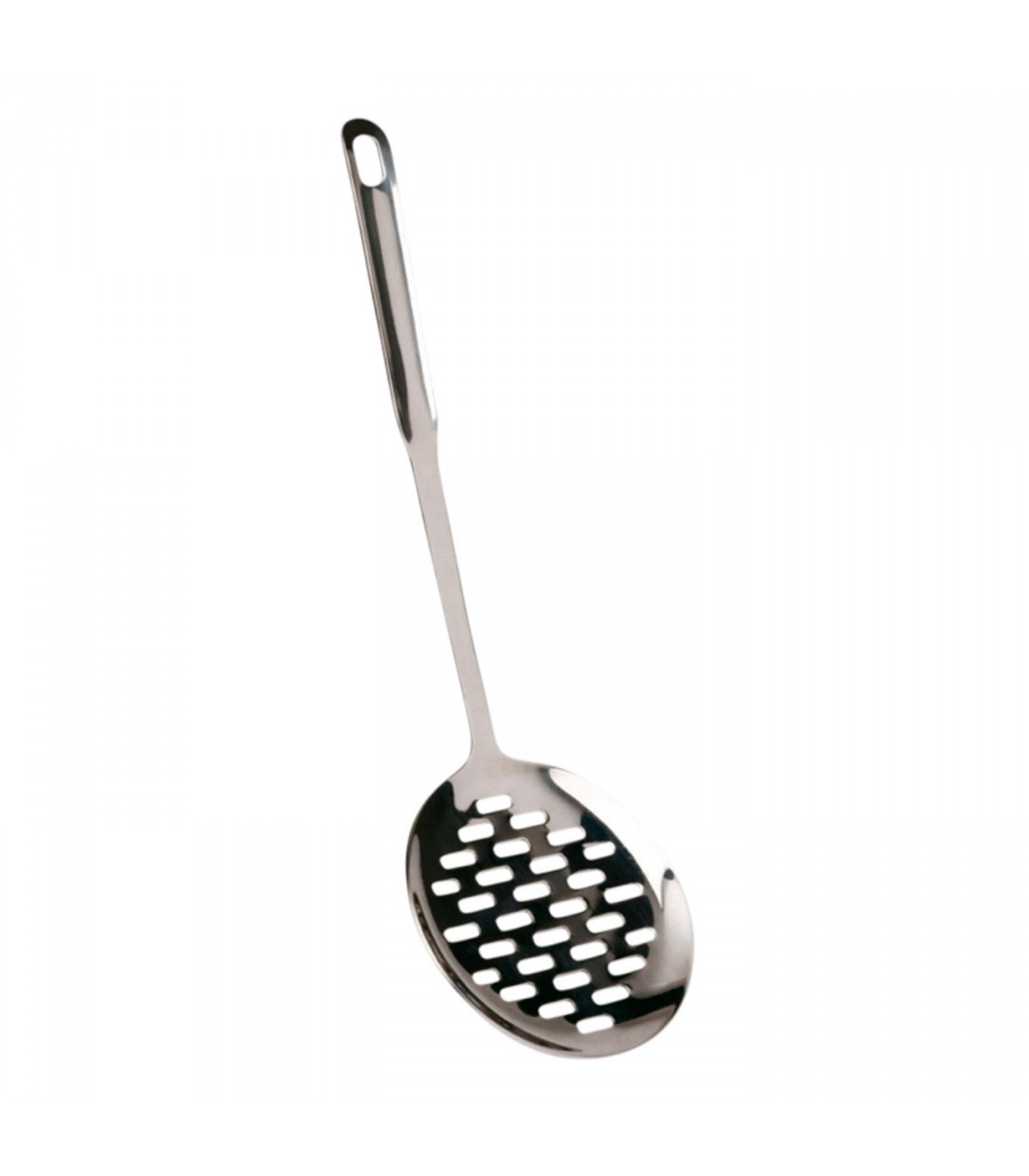 Tradineur - Espumadera de acero inoxidable, cucharón, paleta de cocina con  agujero para colgar, apta para lavavajillas, 12 x 45