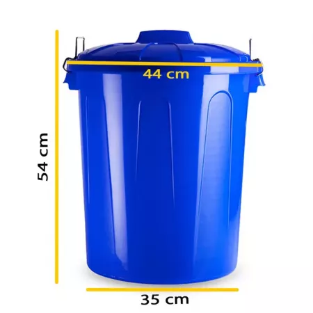 Cubo de basura 51L azul resistente con asas - Made in Spain Cubo de basura 51L azul resistente con asas - Made in Spain