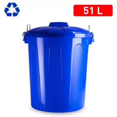 Cubo de basura 51L azul resistente con asas - Made in Spain Cubo de basura 51L azul resistente con asas - Made in Spain