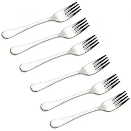 Set 6 Tenedores Postre 14,5 cm Acero Inoxidable Duraderos Set 6 Tenedores Postre 14,5 cm Acero Inoxidable Duraderos