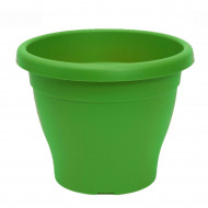 Pamex - Maceta de plástico mediterránea, color verde, diámetro 40 cm, macetero para jardín exterior, terraza, balcón e interior del hogar