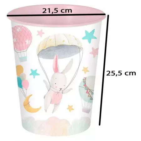 Papelera Plástica 6L con Conejita, Ligera y Resistente Papelera Plástica 6L con Conejita, Ligera y Resistente