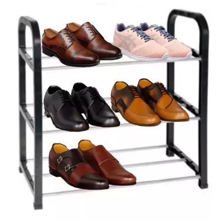 Zapatero 3 Estantes 6 Pares Metal y Plástico Resistente Zapatero 3 Estantes 6 Pares Metal y Plástico Resistente