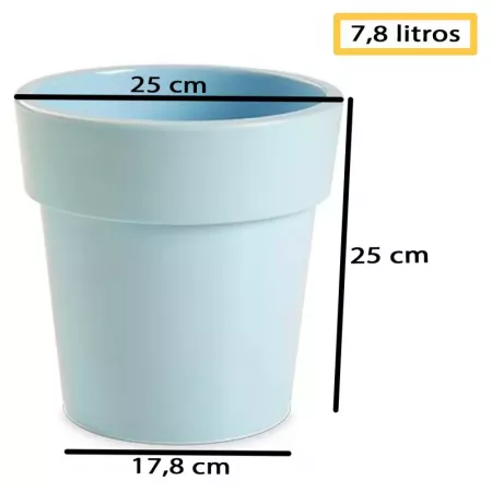 Maceta redonda 25 cm con drenaje y aro desmontable Maceta redonda 25 cm con drenaje y aro desmontable