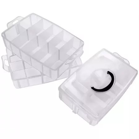Caja Organizadora 30 Compartimentos con Asa - 3 Niveles desmontables Caja Organizadora 30 Compartimentos con Asa - 3 Niveles desmontables