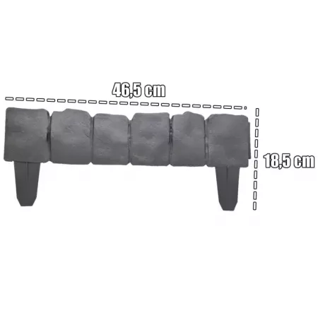 Valla de jardín antracita modular flexible con enganches Valla de jardín antracita modular flexible con enganches