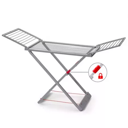 Tendedero Plegable Resina 20m Gris, Resistente al Sol Tendedero Plegable Resina 20m Gris, Resistente al Sol