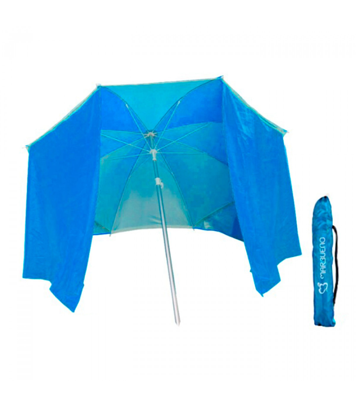 insalubre En lo que respecta a las personas Automático Sombrilla de nylon con paraviento 200 cm, parasol aluminio playa con bolsa,  mástil diámetro 22-25 mm, varillas fibra de vidrio,