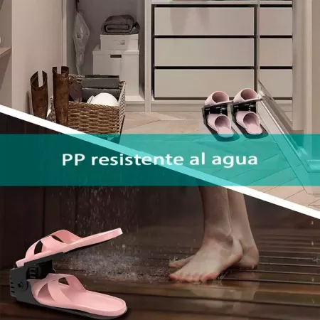 Organizador de Calzado Ajustable 2 Niveles Antideslizante Negro Organizador de Calzado Ajustable 2 Niveles Antideslizante Negro