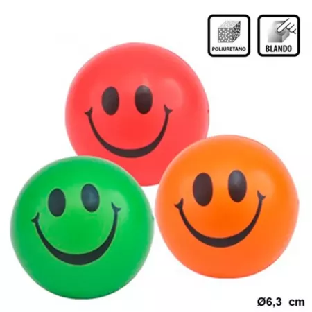 Pelota Antiestrés Sonriente 6,3 cm, Colores Vivos, 1 Unidad Pelota Antiestrés Sonriente 6,3 cm, Colores Vivos, 1 Unidad