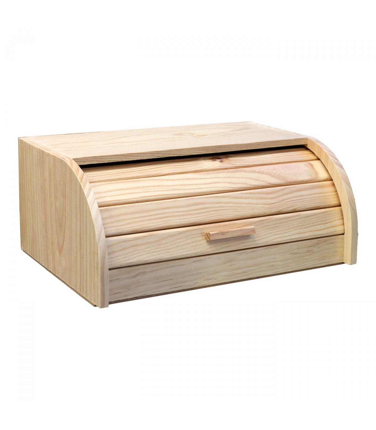 Artema - Panera de madera con tapa de persiana, de 15,5 x 48,1 x 25,8 cm.  Recipiente para almacenar pan con tapa, válido para ho
