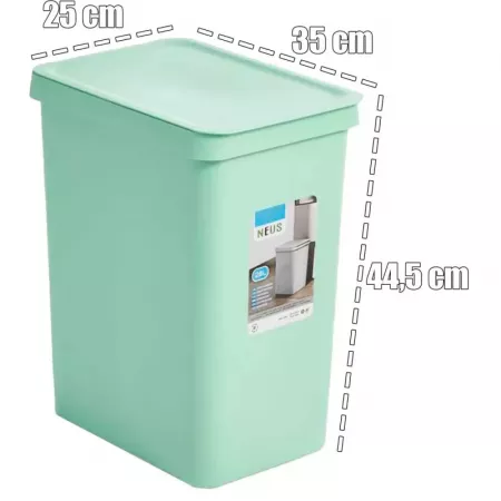 Cubo de basura 28L pastel, resistente y práctico con tapa Cubo de basura 28L pastel, resistente y práctico con tapa