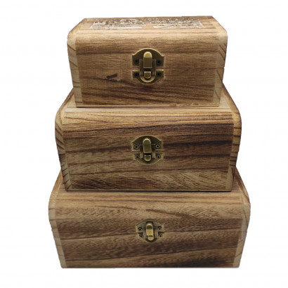 Conjunto 3 cajas de madera,...