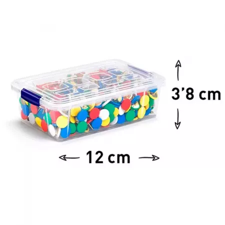 Caja Organizadora Hermética 200ml Transparente y Segura Caja Organizadora Hermética 200ml Transparente y Segura