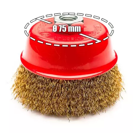 Cepillo de Alambre 75mm para Amoladora | Elimina Óxido Fácil Cepillo de Alambre 75mm para Amoladora | Elimina Óxido Fácil