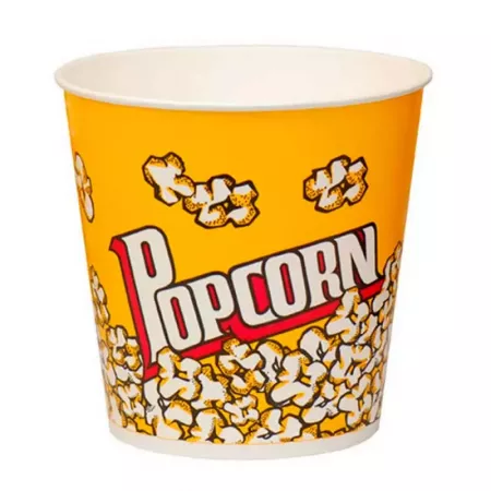 Cubo de palomitas amarillo resistente, gran capacidad cine hogar Cubo de palomitas amarillo resistente, gran capacidad cine hogar