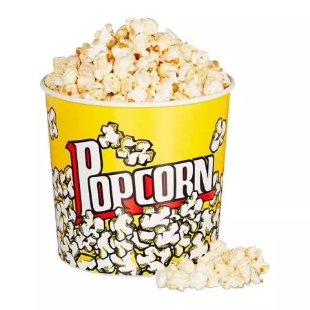 Cubo de palomitas amarillo resistente, gran capacidad cine hogar Cubo de palomitas amarillo resistente, gran capacidad cine hogar