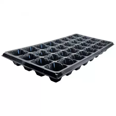 Semillero ecológico 36 plantas negro perforado 5,5x54x19 cm Semillero ecológico 36 plantas negro perforado 5,5x54x19 cm