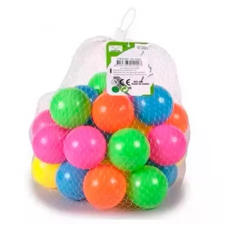 Bolas de plástico multicolor 30 uds 6 cm para piscina de bolas Bolas de plástico multicolor 30 uds 6 cm para piscina de bolas