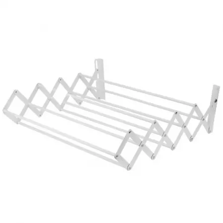 Tendedero Pared Blanco Extensible 5,4 m Plegable 9 Varillas Tendedero Pared Blanco Extensible 5,4 m Plegable 9 Varillas
