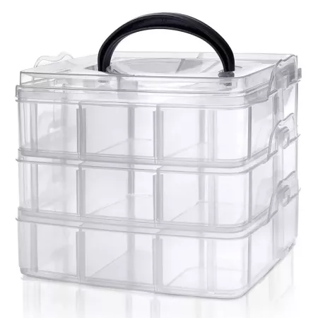 Caja Organizadora 18 Compartimentos con Asa y Divisores Caja Organizadora 18 Compartimentos con Asa y Divisores
