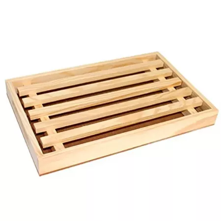 Tabla para cortar pan con bandeja recogemigas, madera natural Tabla para cortar pan con bandeja recogemigas, madera natural