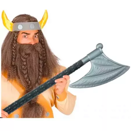 Hacha Vikingo de Plástico para Disfraces - Ideal Carnaval 14+ Hacha Vikingo de Plástico para Disfraces - Ideal Carnaval 14+