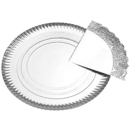 Bandeja Redonda Plateada 30,8 cm - Elegante para Tartas Bandeja Redonda Plateada 30,8 cm - Elegante para Tartas