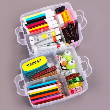 Caja Organizadora 18 Compartimentos con Asa y Divisores Caja Organizadora 18 Compartimentos con Asa y Divisores