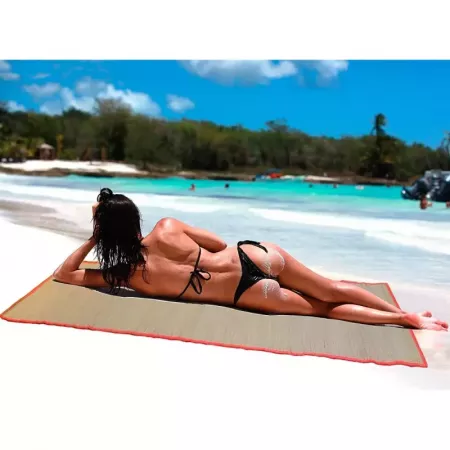 Esterilla de Playa Natural 60x180 cm, Reutilizable y Resistente Esterilla de Playa Natural 60x180 cm, Reutilizable y Resistente
