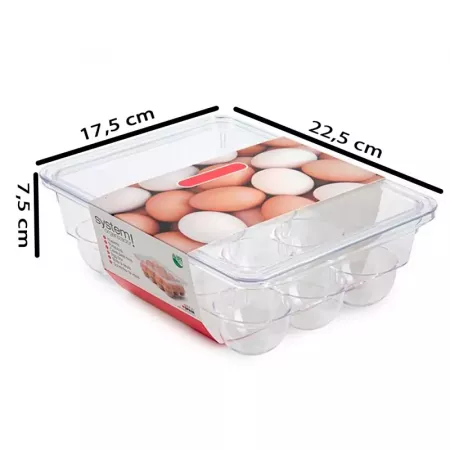 Huevera Plástico Transparente 12 Huevos Apilable y BPA Free Huevera Plástico Transparente 12 Huevos Apilable y BPA Free