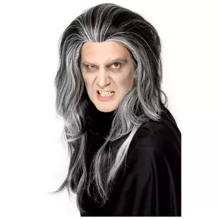Peluca larga vampiro fibra sintética realista para Halloween Peluca larga vampiro fibra sintética realista para Halloween