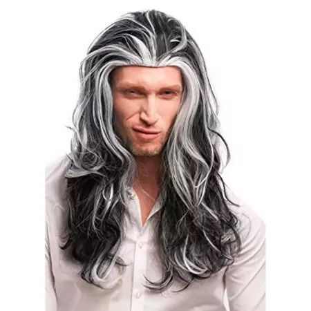 Peluca larga vampiro fibra sintética realista para Halloween Peluca larga vampiro fibra sintética realista para Halloween