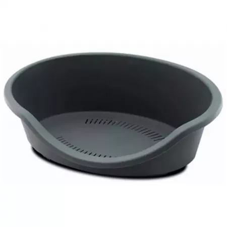 Cama Plástica Gris para Perros y Gatos, Antideslizante y Ventilada Cama Plástica Gris para Perros y Gatos, Antideslizante y Ventilada