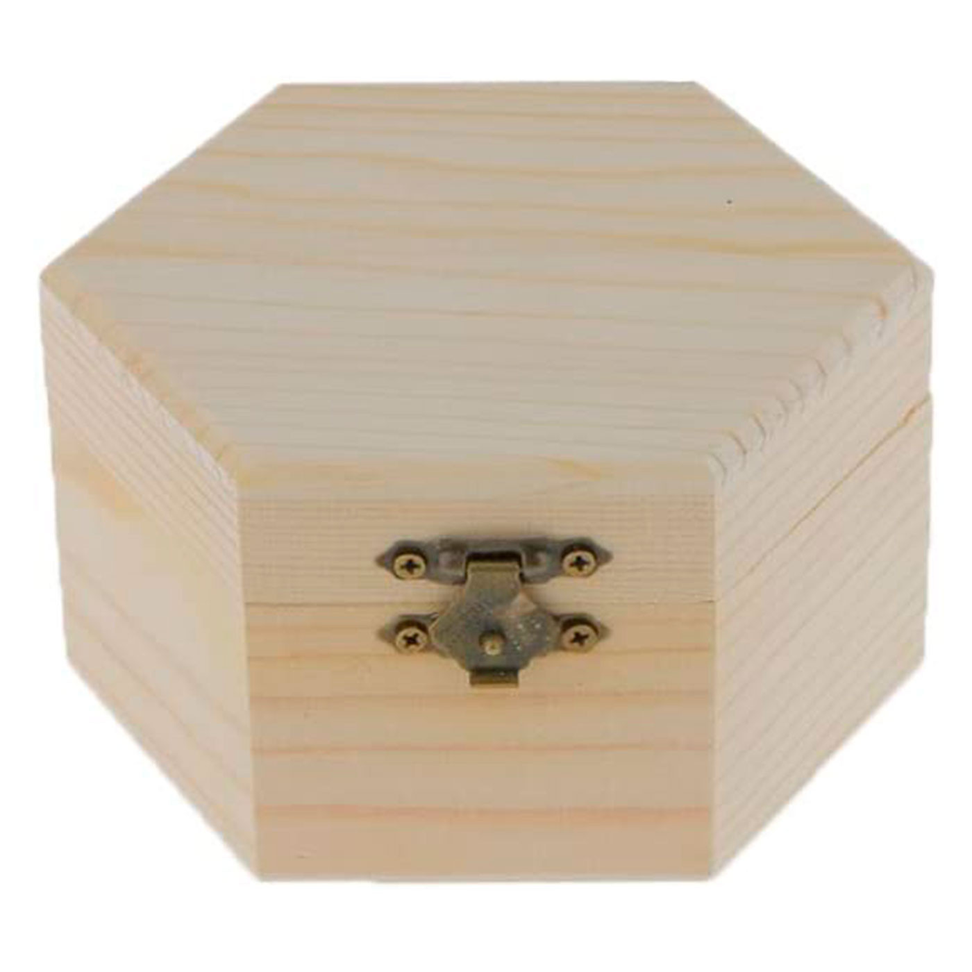 Caja de madera hexagonal...