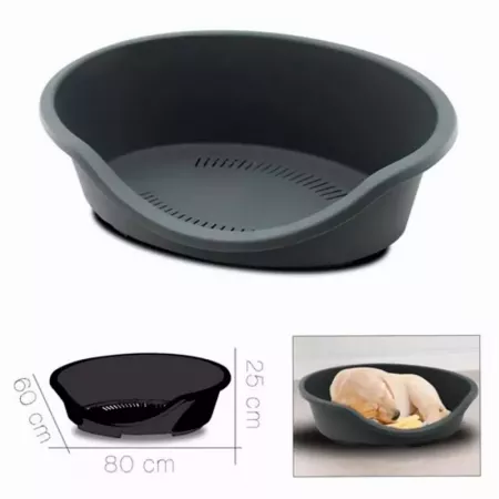 Cama Plástica Gris para Perros y Gatos con Patas Antideslizantes Cama Plástica Gris para Perros y Gatos con Patas Antideslizantes
