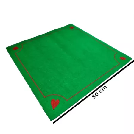 Tapete de Póker Verde 50x50 cm Enrollable y Suave Tapete de Póker Verde 50x50 cm Enrollable y Suave