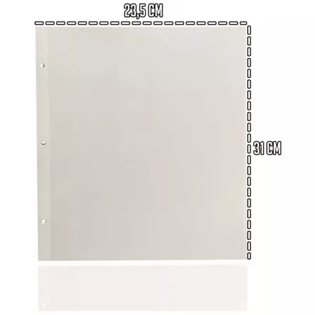 Pack 20 Hojas Adhesivas para Álbum 31,5x23,5 cm con 4 Huecos Pack 20 Hojas Adhesivas para Álbum 31,5x23,5 cm con 4 Huecos