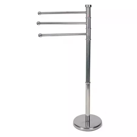 Toallero Pie 3 Barras Gris 85x22cm - Estable y Espacioso Toallero Pie 3 Barras Gris 85x22cm - Estable y Espacioso