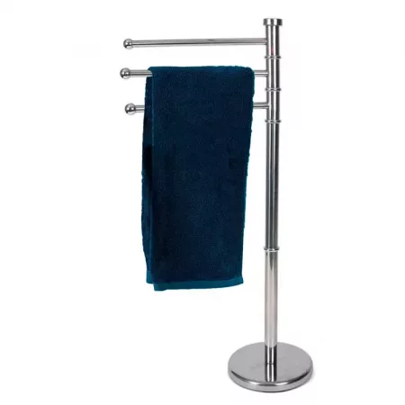 Toallero Pie 3 Barras Gris 85x22cm - Estable y Espacioso Toallero Pie 3 Barras Gris 85x22cm - Estable y Espacioso
