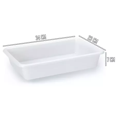 Bandeja frigorífico 3,6L blanca, microondas y lavavajillas segura Bandeja frigorífico 3,6L blanca, microondas y lavavajillas segura