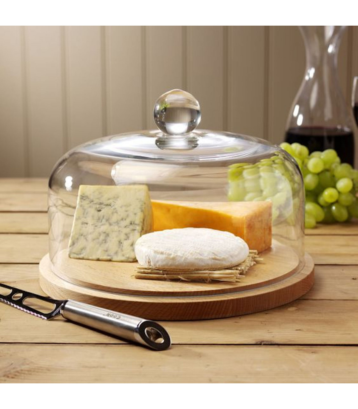 Point-Virgule quesera cristal, queseras con tapa de cristal para tabla de  quesos, redonda, 30cm : : Hogar y cocina