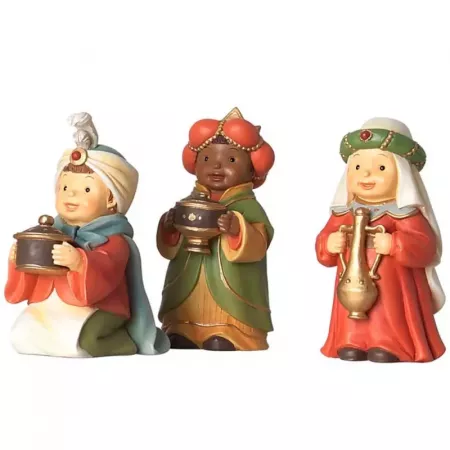 Set 3 Reyes Magos Naïf para Belén Navidad, pintados a mano Set 3 Reyes Magos Naïf para Belén Navidad, pintados a mano
