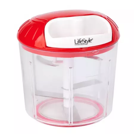 Picadora Manual LifeStyle 1L 5 Cuchillas Roja - Versátil y Práctica Picadora Manual LifeStyle 1L 5 Cuchillas Roja - Versátil y Práctica