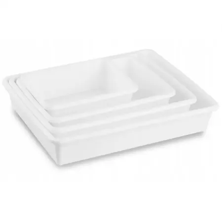 Set 4 Bandejas Blancas PP Alimentario: 890 ml a 4 L Set 4 Bandejas Blancas PP Alimentario: 890 ml a 4 L
