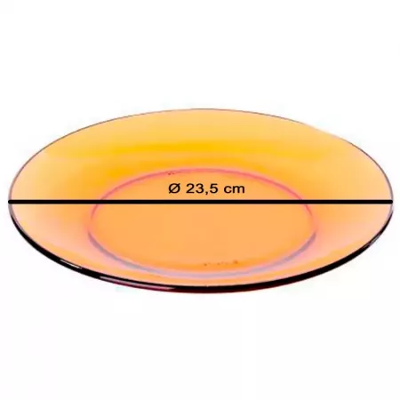 Plato Llano Ámbar 23,5 cm | Resistente y Ligero, Lavavajillas Plato Llano Ámbar 23,5 cm | Resistente y Ligero, Lavavajillas