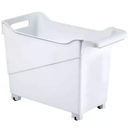 Carrito Multiusos Nº3 Compacto con Ruedas y Asa, Blanco Carrito Multiusos Nº3 Compacto con Ruedas y Asa, Blanco