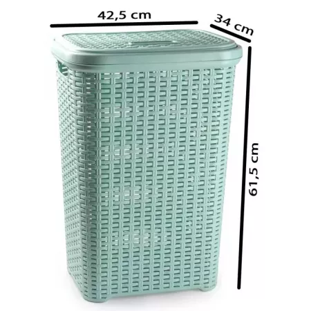 Cesto Ropa Sucia 60L Verde Pastel Ligero con Tapa España Cesto Ropa Sucia 60L Verde Pastel Ligero con Tapa España
